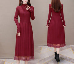 فساتين جديدة لخريف وشتاء 2022 بطول الركبة للسيدات