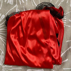 European and American new  silk lace with bow strap nightdress