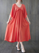 temperament sweet lady solid color seaside holiday wind leisure loose hanging long dress female summer