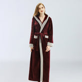 Foreign trade cross-border Amazon ebay same hooded nightdress women autumn and winter dressing gown ladies long night gown