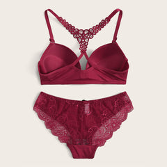 Ladies Sexy Push Up Underwear Set 3/4 Cup Bra Full Coverage Push Up Bra Set Push Up Daily Bra Push Up Bra Underwear Set