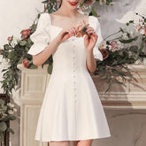 Ladies Princess Cute Short Simple Birthday Party Dress LX271