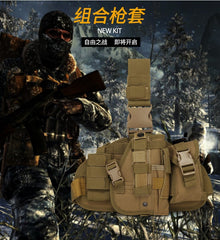 Outdoor tactical leg pistol cover military multifunctional camouflage belt leg bag protective cover mobile phone pistol hunting equipment