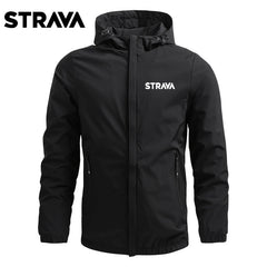 STRAVA Spring Autumn Windproof Cycling Jacket Men Breathable Hooded Blazer Hiking Waterproof Wear Scratch Resistant Riding Jacket Coats