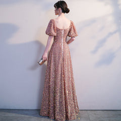 Hot sale new sequined evening dress female 2023 autumn small temperament chorus performance costume host dress banquet dress