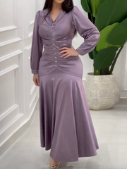 Elegant Skinny Pack Hip Satin Dress