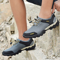 الرجال أحذية رياضية كاجوال تنفس شبكة أحذية عدم الانزلاق في الهواء الطلق حذاء للسير مسافات طويلة رجالي تسلق حذاء ارتحال Zapatos Hombre