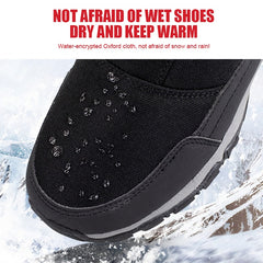 Winter Shoes Men Hiking Boots Outdoor Snow Boots Plus Velvet Warm Side Casual Short Boots Resistance Men Cotton Shoes