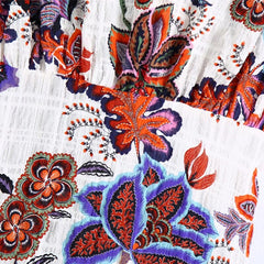 Women Boho Style Floral Printed Midi Dresses V Neck Short Sleeve Vintage Dresses Female Elegant A Line Party Dress