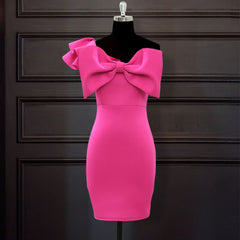 فستان سهرة نسائي أوروبي وأمريكي مثير بكتف واحد مكشكش وخصر عالي رفيع بالإضافة إلى مقاس كبير