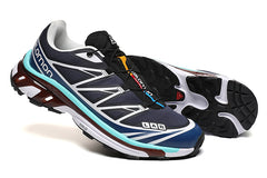 الأزرق الداكن والأبيض والأزرق سالومون في الهواء الطلق عارضة الرجعية XT6 المتقدمة أحذية رياضية أحذية المشي لمسافات طويلة للرجال 40-45