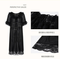 Women Sexy Pijamas Sleepwear Nightgown With Breast Pad V-neck Halter Long Nightdress Short Sleeve Robe Femme Louge wear 2022
