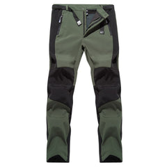 Autumn Winter Hiking Pants for Men Outdoor Workwear Men Clothing Color Stitching Climbing Pantalon Warm Windproof Men's Pants