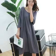 2019 summer plus size night dress women  soft sexy strapless sleepwear nightgowns sleepshirts sleepdress home outfits