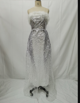 European and American women's sexy sequined long-sleeved banquet dress with hip skirt