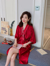 Women Robes Letter Printed half Sleeve Silk Leisure Homewear Womens Elegant Sexy Bathrobes Summer Comfortable Chic sleepwear