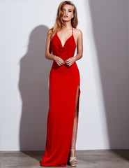 Dress dress European and American sexy temperament women's sling backless dress