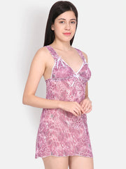 Women's Sexy Pajamas Lace Mesh Deep V Sling Nightdress Pattern Home Short Skirt