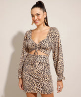 European and American new women's V-neck long-sleeved pencil skirt slim skirt