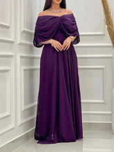 Purple Chiffon Elegant Bow Dress