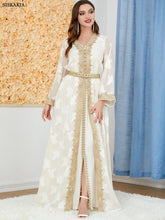 Elegant Casual Women Dresses Abayas For Women Muslim 2 Piece Set Floral Embroidery Guipure Lace Inlay Belted Kaftan