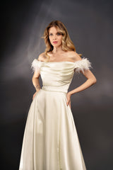 European and American women's one-neck slim dress long skirt