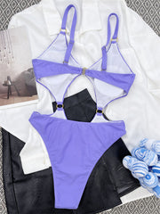 New Purple One Piece Swimsuit One Piece Bikini