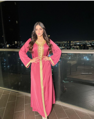 Moroccan kaftan Ramadan Eid Jalabiya Fashion Muslim Arabic Abaya Dress Moroccan Kaftan Diamond Jalabiya Women Robe