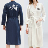 Wedding Party Customize Nama Date Women Men Bathrobe Kimono Dressing Gown Bride Groom Bridesmaid Robe