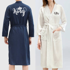 Wedding Party Customize Nama Date Women Men Bathrobe Kimono Dressing Gown Bride Groom Bridesmaid Robe
