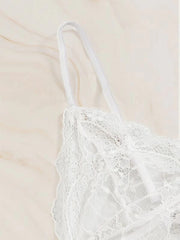 Sexy ladies pajamas lace temptation bra suspenders underwear -waist shorts set