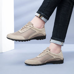 Men's sports shoes, spring -top mesh shoes, hiking shoes, flat-bottomed large size driving sports shoes