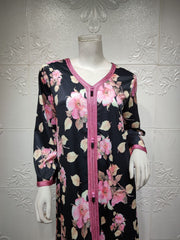 Ramadan Jalabiya Abaya Dubai Turkey Islam Muslim Hijab Boho Dress Robe Longue Femme Kaftan Dresses Abayas For Women Vestidos