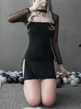 European and American women's fashion homewear slit nightdress J2JX1304YML