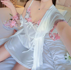 Ladies Pajamas Sexy Silk -end Ladies Homewear Set