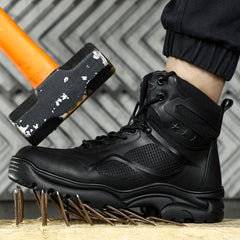 2022 New Winter Shoes Safety Boots Men Work Shoes Anti-puncture Anti-smashing Indestructible Shoes Hiking Boots