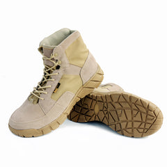 Outdoor leather hiking boots men's waterproof sports lightweight -cut cross-country tactical hiking desert military shoes