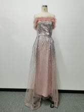 European and American women's sexy sequined long-sleeved banquet dress with hip skirt