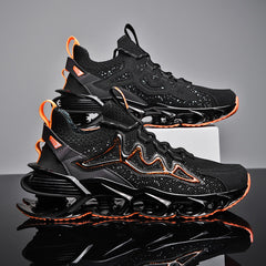 New summer breathable men's shoes fashion casual shock absorption running shoes men's light and comfortable soft bottom color matching sneakers