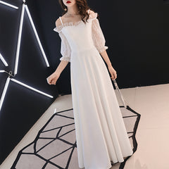 Ladies Off Shoulder Strap Long Banquet Evening Dress Party Dress