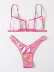 Hot Selling Sexy Leather Gradient One Piece Swimsuit