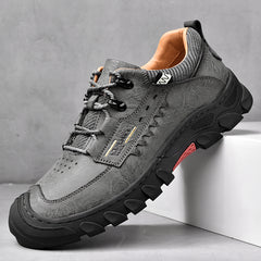 Autumn new outdoor hiking shoes casual shoes sports trekking men's shoes leather toe shoes