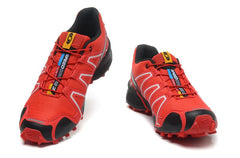 أحذية رياضية كبيرة باللون الأحمر من سالومون للخروج كاجوال سبيد كروس III أحذية رياضية للمشي لمسافات طويلة للرجال مقاس 40-46