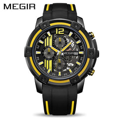 Wristwatch Big Men Watches with Chronograph Silicone Military Sport Watch Men Relogio Masculino Fashion Wristwatches Gift Box Pack Well