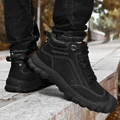 Men's shoes casual leather shoes men's spring and summer new British -top shoes men's middle-aged outdoor breathable hiking shoes men