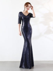 ladies sexy Evening dress long-style Slim Bridesmaid party party Full dress