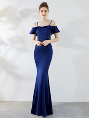 سيدتي Slim Grandeurnoble فستان سهرة طويل بدون حمالات فستان أسود للحفلات