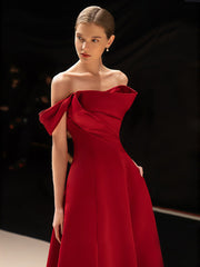 Toast clothing 2022 autumn and winter new bride slim sexy satin one-shoulder engagement evening dress women