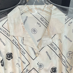 Summer silk ice silk pajamas women's short-sleeved nightdress home service thin section silk pajamas nightdress