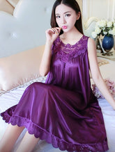 Summer new ladies pajamas, thin sling silk nightdress